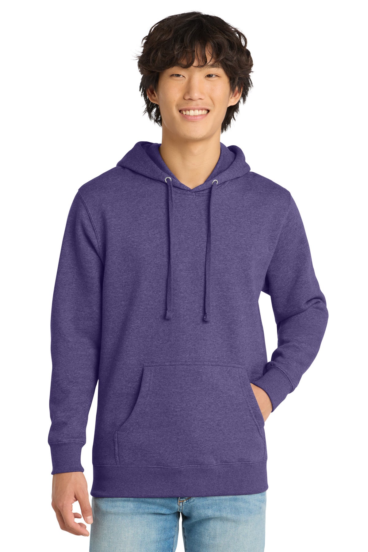District VITFleece Hoodie DT6100 Heathered Purple