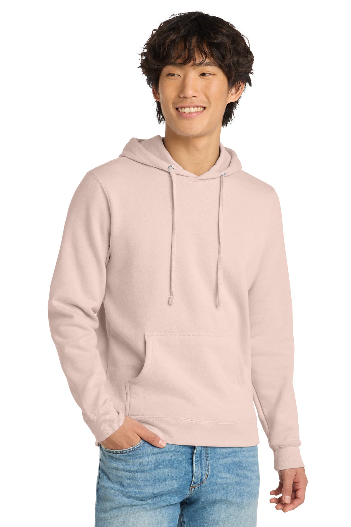 District VITFleece Hoodie DT6100 Rosewater Pink