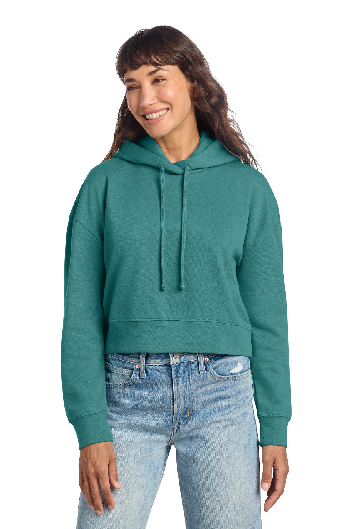 District Women's VIT Fleece Hoodie DT6101 Eucalyptus Blue