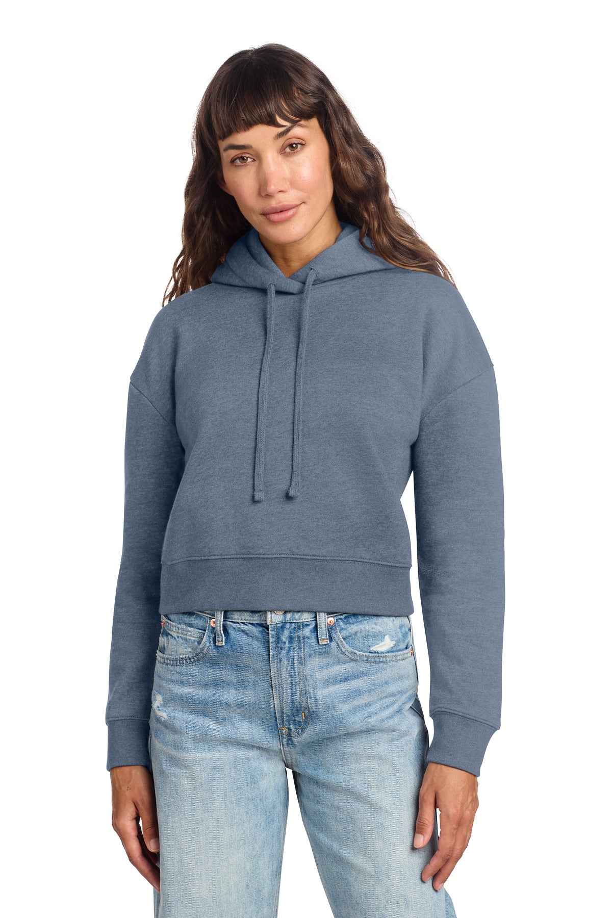 District Women's VIT Fleece Hoodie DT6101 Flint Blue Heather