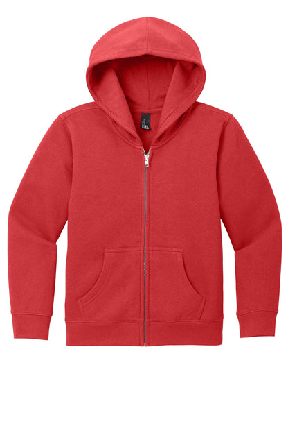 District Youth VIT Fleece Full-Zip Hoodie DT6102Y Classic Red