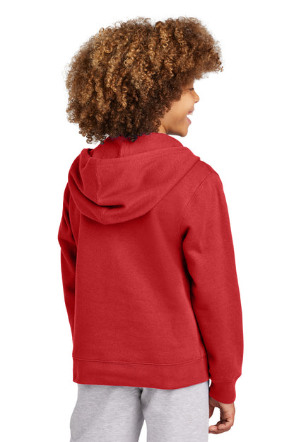District Youth VIT Fleece Full-Zip Hoodie DT6102Y Classic Red