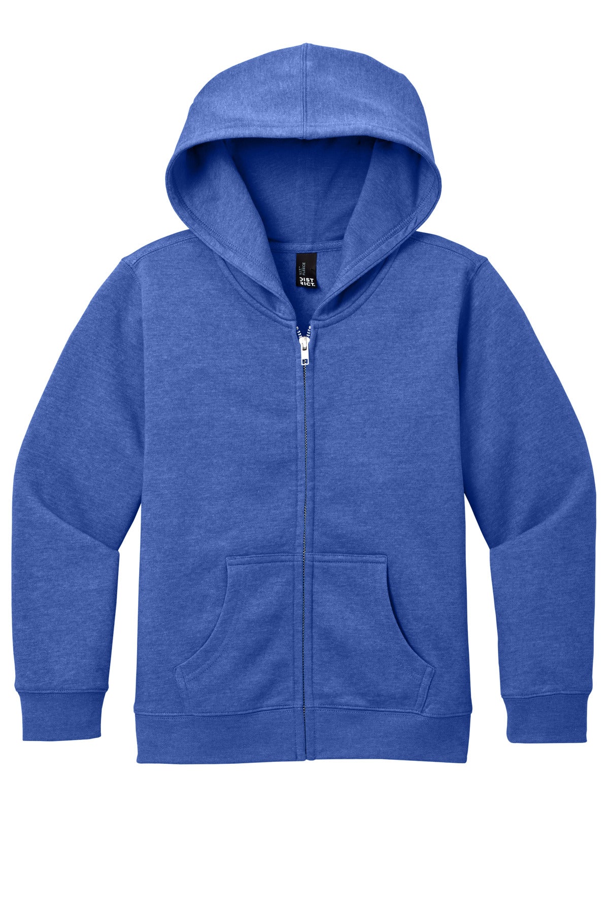 District Youth VIT Fleece Full-Zip Hoodie DT6102Y Royal Frost