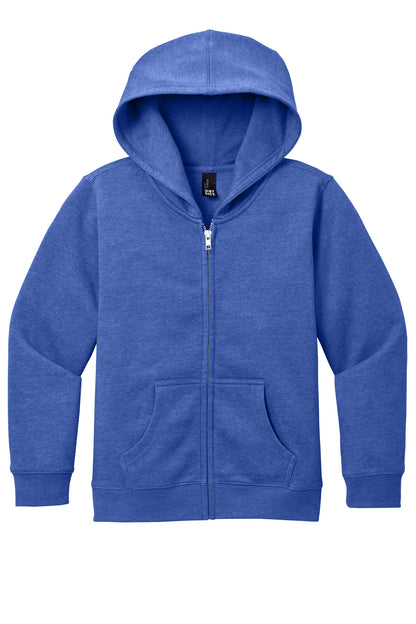District Youth VIT Fleece Full-Zip Hoodie DT6102Y Royal Frost
