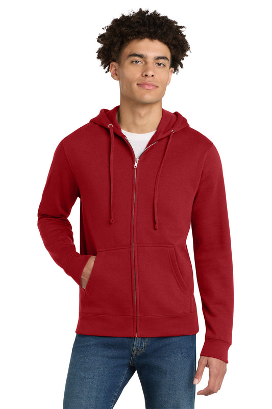 District VITFleece Full-Zip Hoodie DT6102 Classic Red
