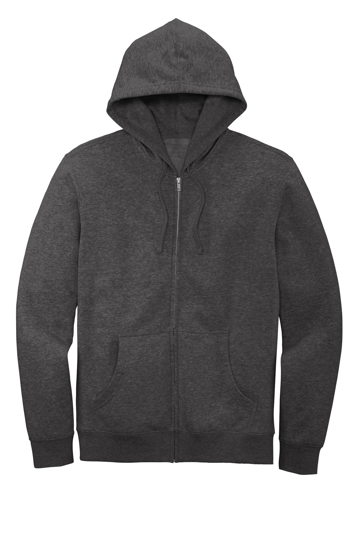 District VITFleece Full-Zip Hoodie DT6102 Heathered Charcoal