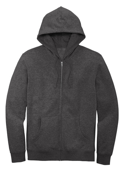 District VITFleece Full-Zip Hoodie DT6102 Heathered Charcoal