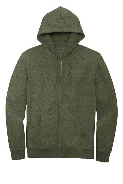 District VITFleece Full-Zip Hoodie DT6102 Heathered Olive
