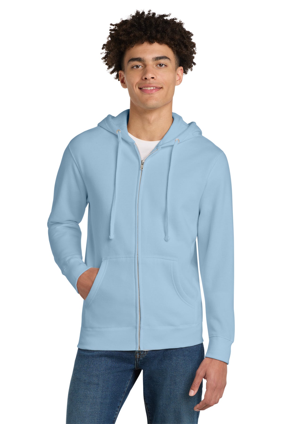 District VITFleece Full-Zip Hoodie DT6102 Ice Blue