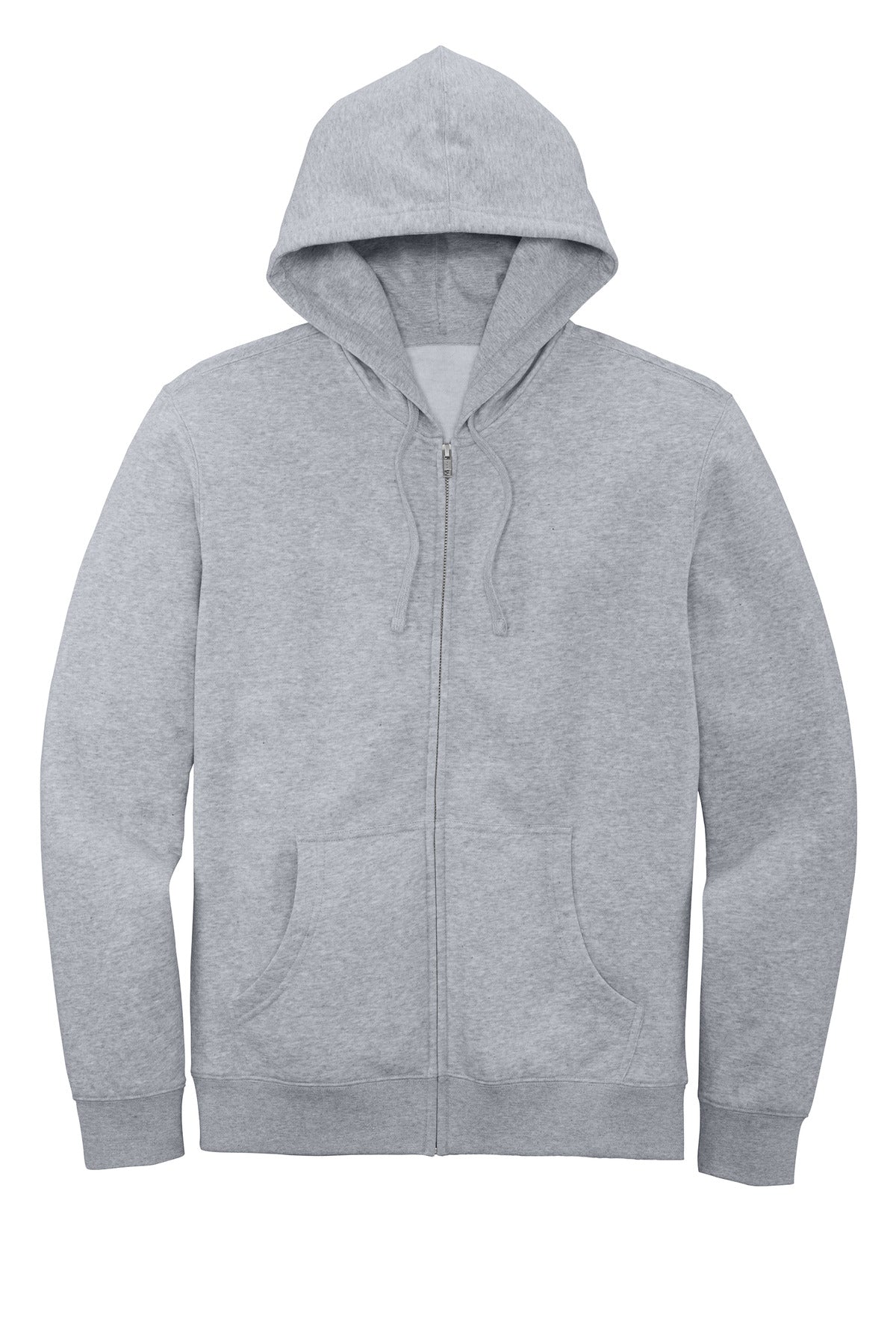 District VITFleece Full-Zip Hoodie DT6102 Light Heather Grey
