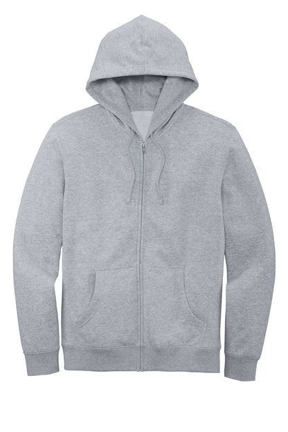 District VITFleece Full-Zip Hoodie DT6102 Light Heather Grey