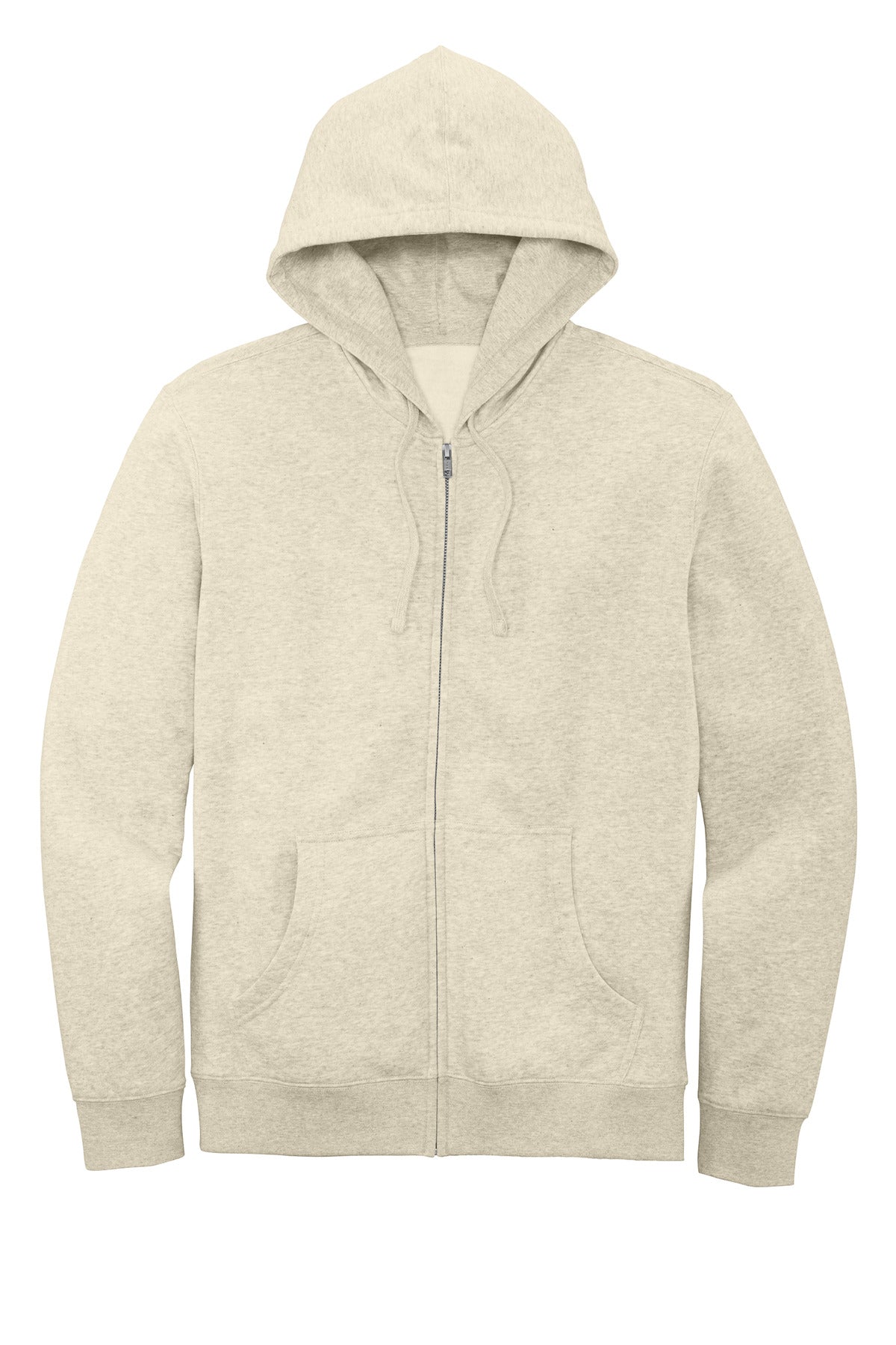 District VITFleece Full-Zip Hoodie DT6102 Oatmeal Heather