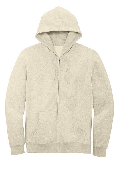 District VITFleece Full-Zip Hoodie DT6102 Oatmeal Heather