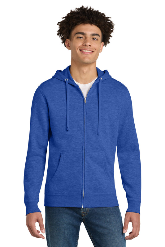 District VITFleece Full-Zip Hoodie DT6102 Royal Frost