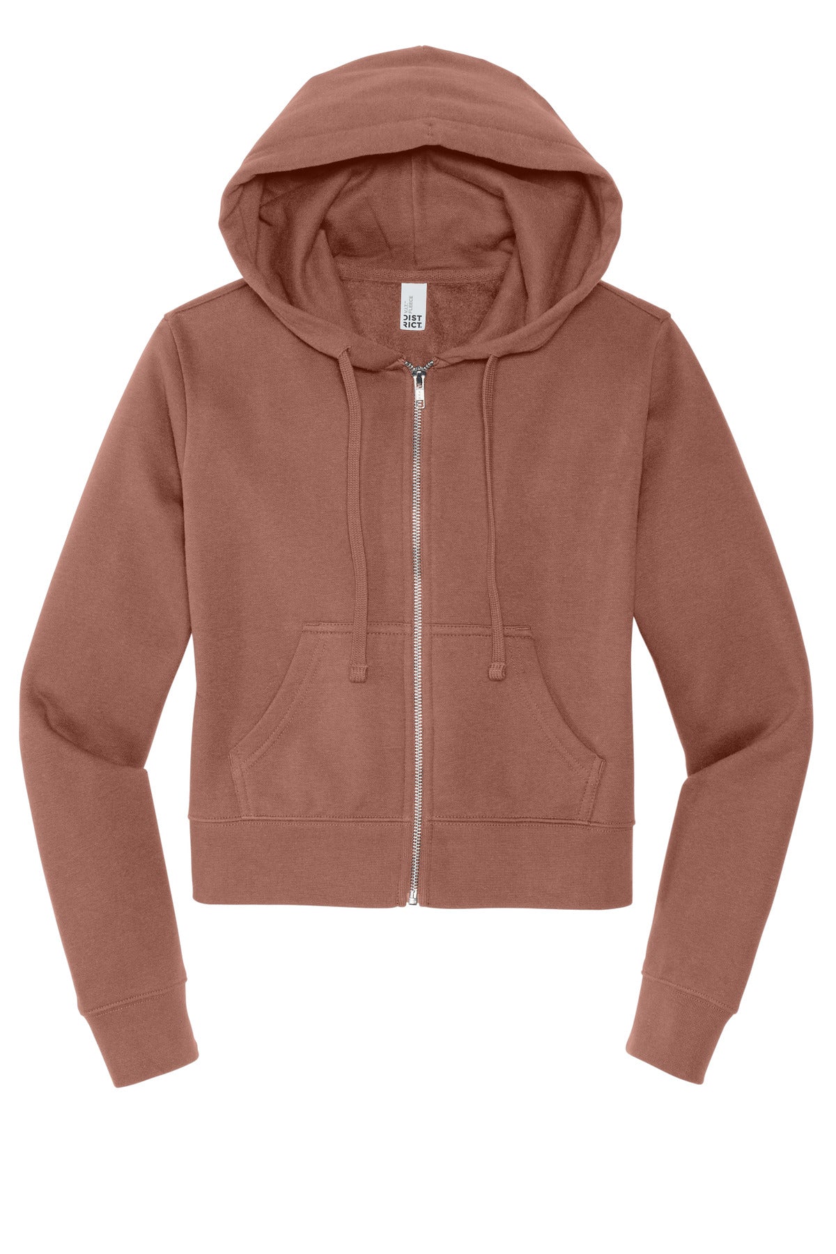 District Women's VIT Fleece Full-Zip Hoodie DT6103 Desert Rose