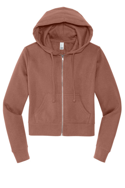 District Women's VIT Fleece Full-Zip Hoodie DT6103 Desert Rose