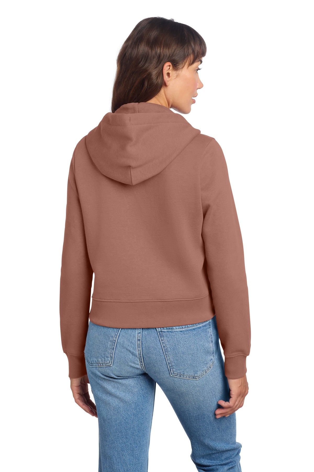 District Women's VIT Fleece Full-Zip Hoodie DT6103 Desert Rose