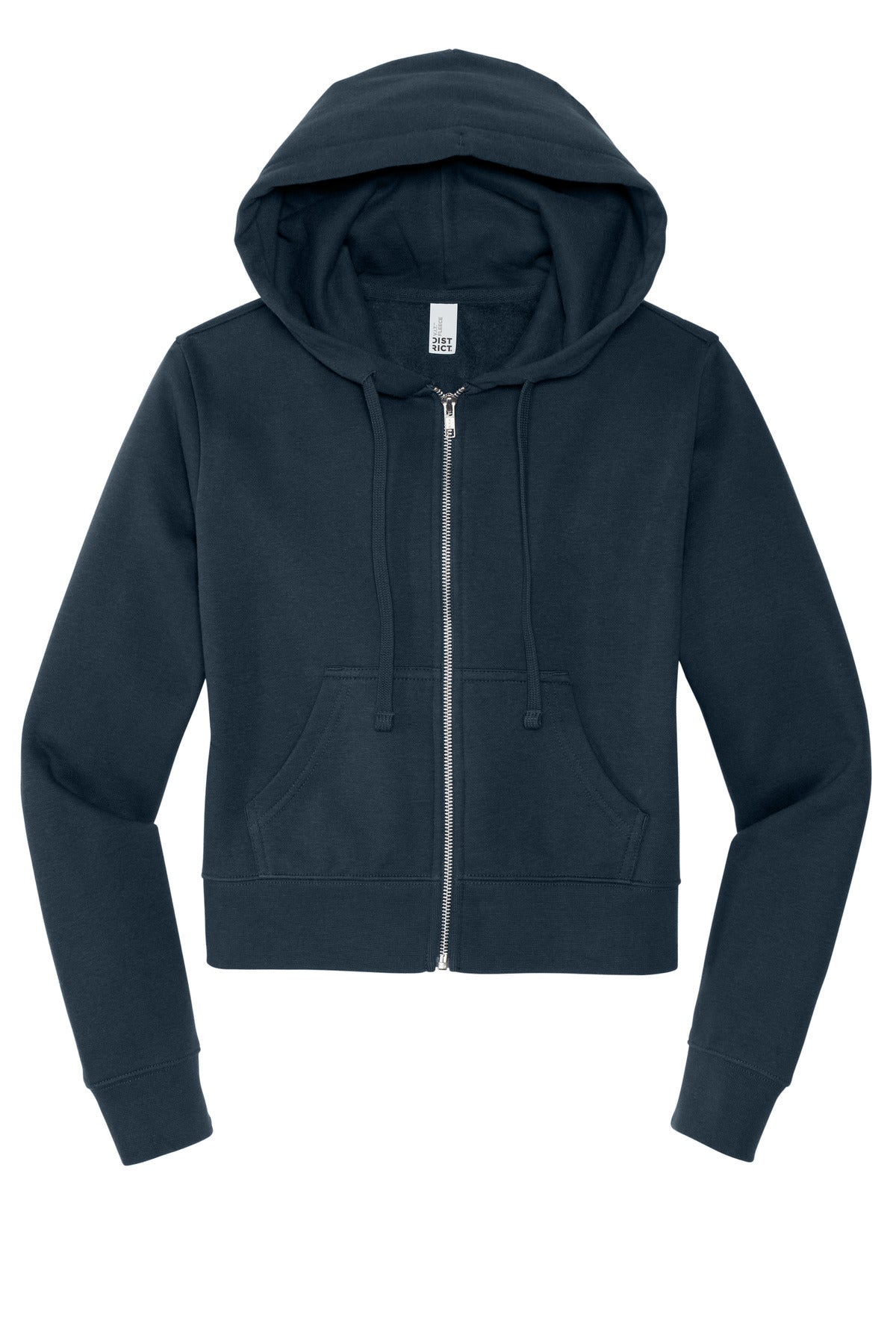 District Women's VIT Fleece Full-Zip Hoodie DT6103 New Navy