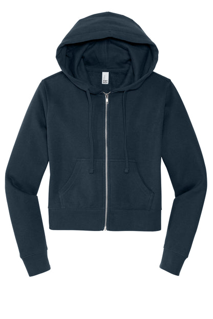 District Women's VIT Fleece Full-Zip Hoodie DT6103 New Navy