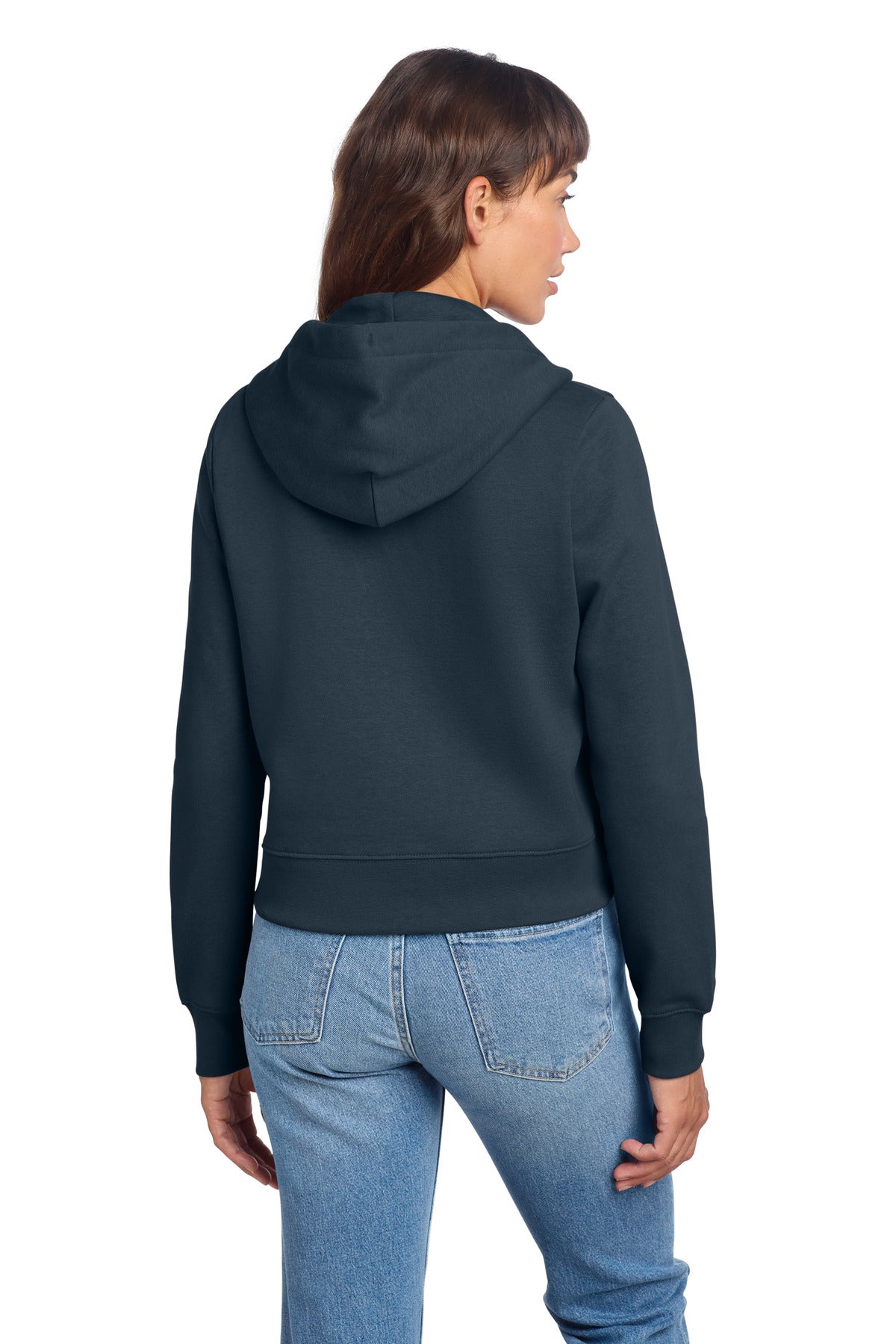 District Women's VIT Fleece Full-Zip Hoodie DT6103 New Navy