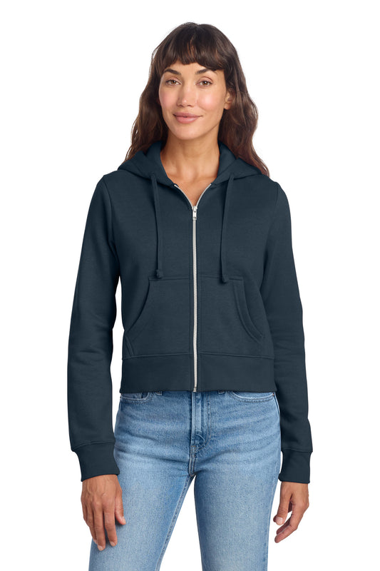 District Women's VIT Fleece Full-Zip Hoodie DT6103 New Navy