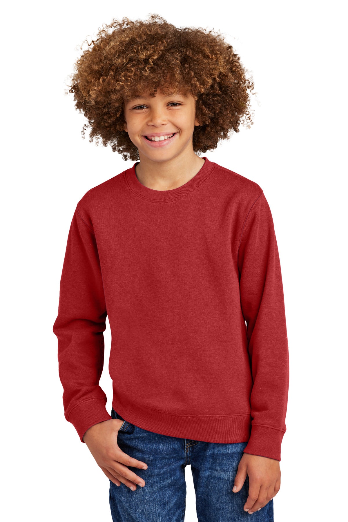 District Youth VIT Fleece Crew DT6104Y Classic Red