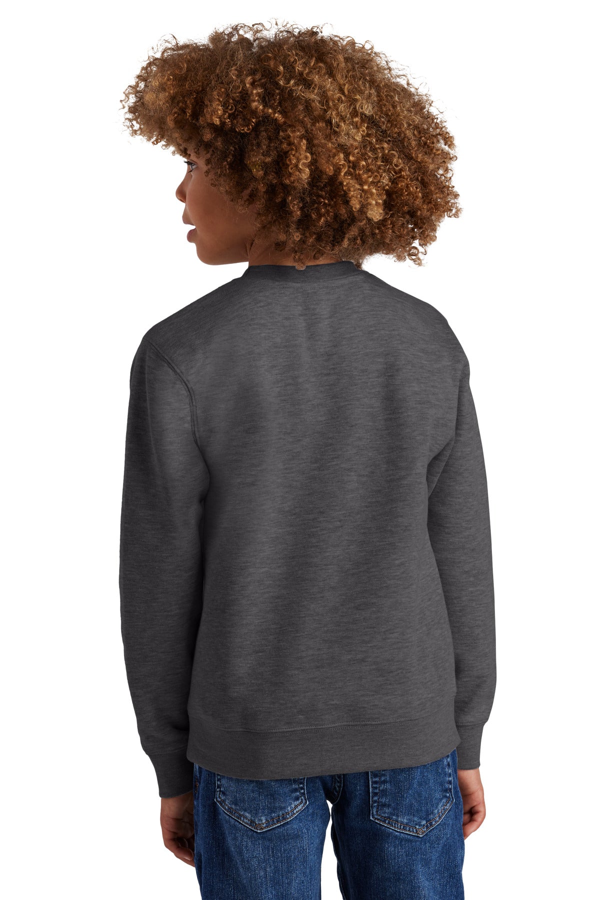 District Youth VIT Fleece Crew DT6104Y Heathered Charcoal