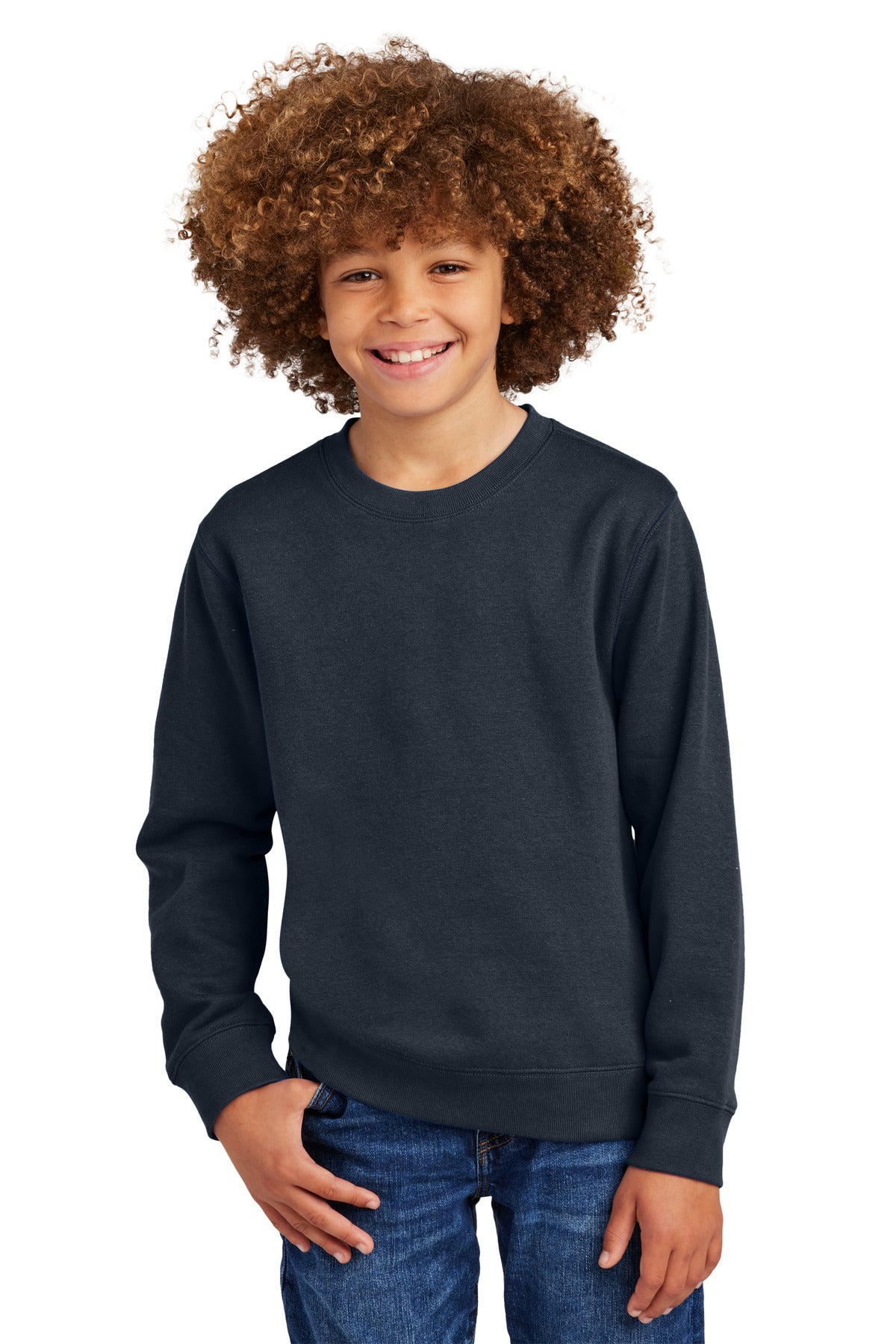 District Youth VIT Fleece Crew DT6104Y New Navy