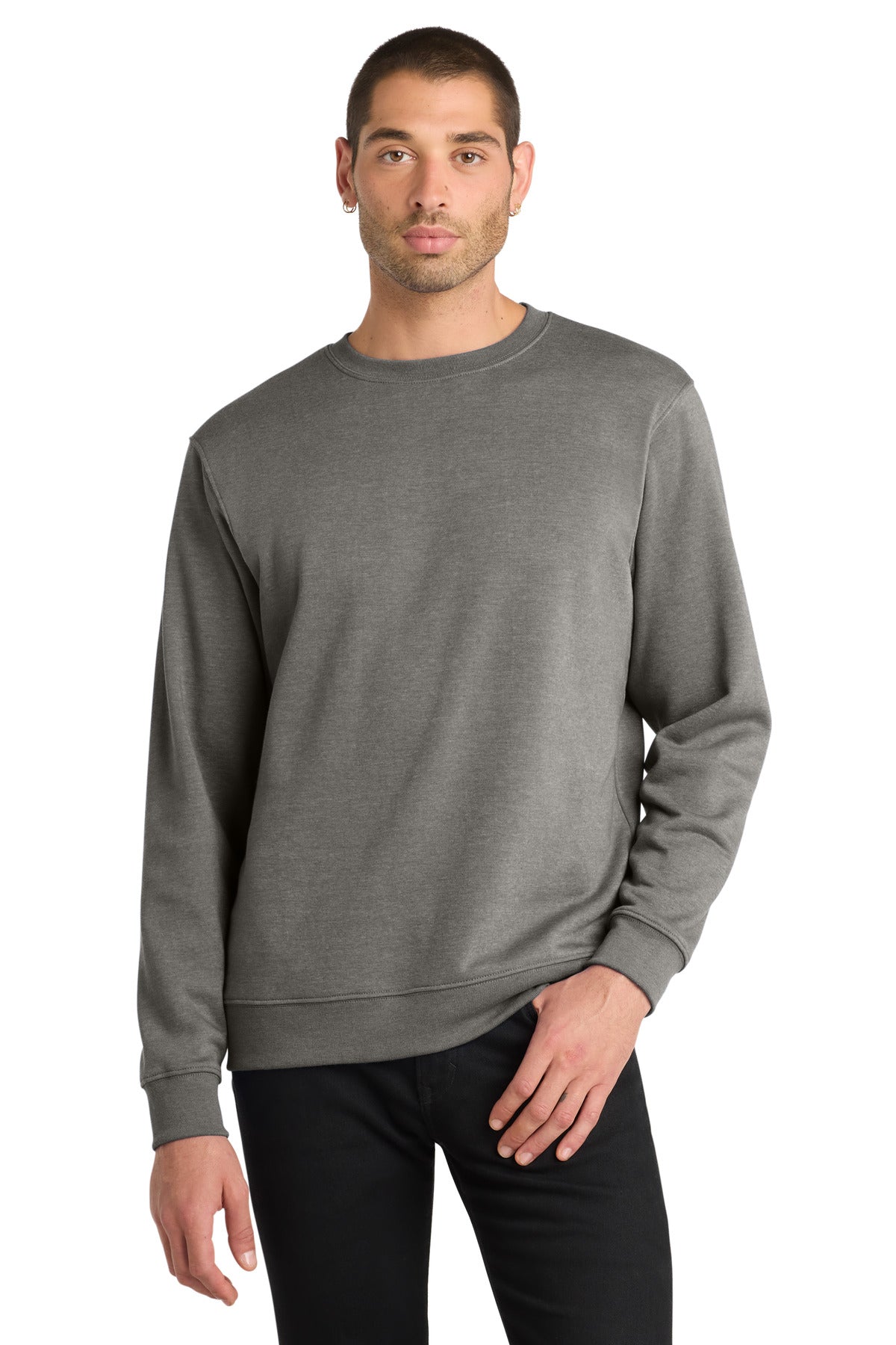 District VITFleece Crew DT6104 Grey Frost