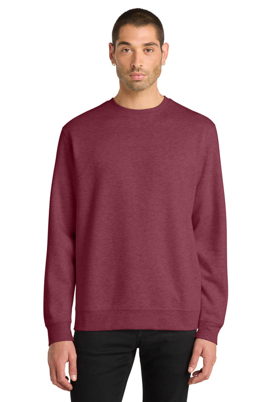 District VITFleece Crew DT6104 Heathered Cardinal