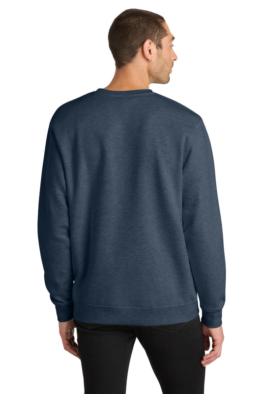 District VITFleece Crew DT6104 Heathered Navy