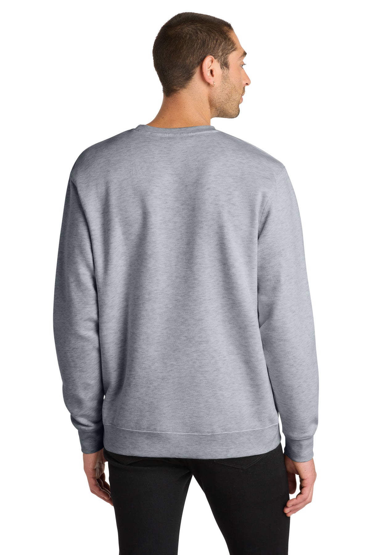 District VITFleece Crew DT6104 Light Heather Grey