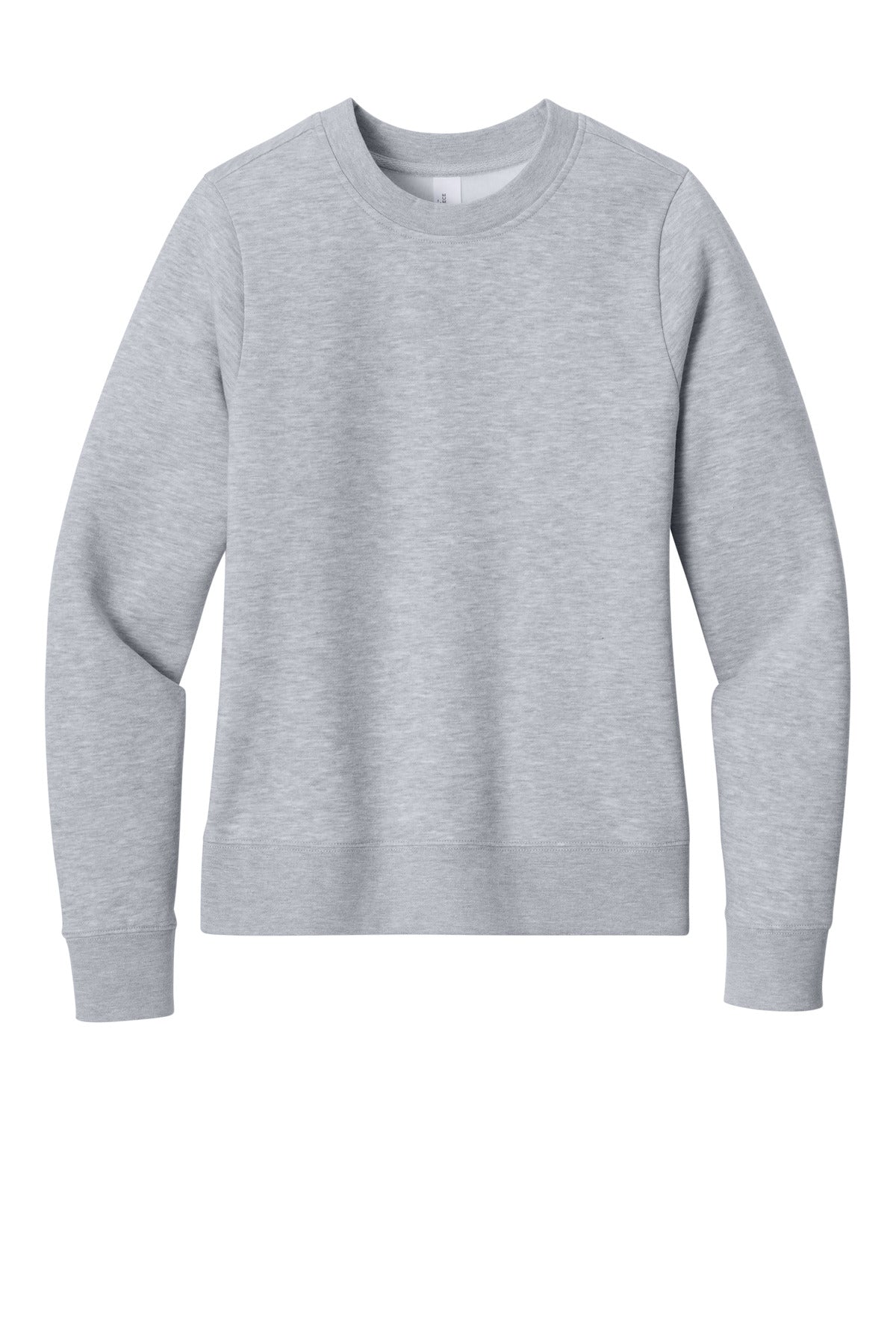 District Women's VIT Fleece Crew DT6105 Light Heather Grey