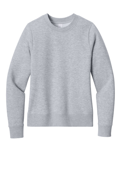 District Women's VIT Fleece Crew DT6105 Light Heather Grey