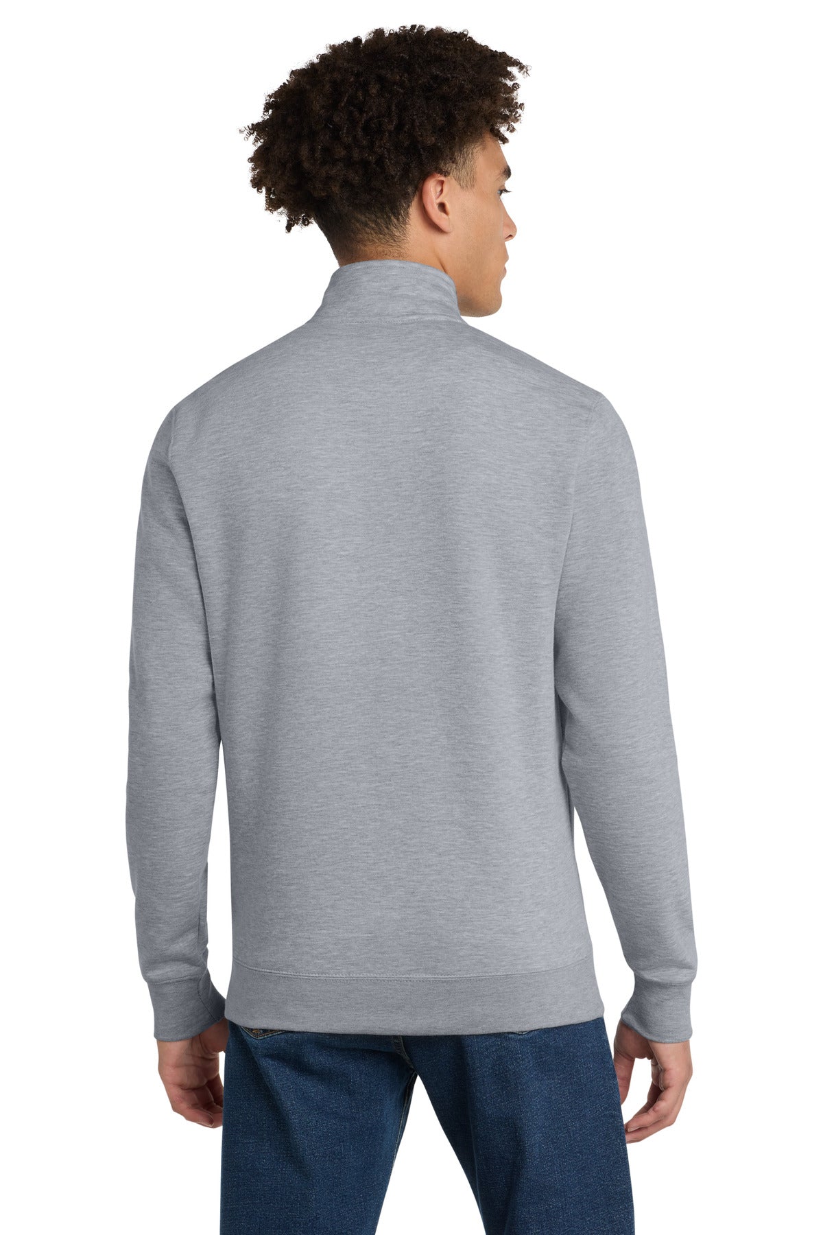 District VITFleece 1/4-Zip DT6106 Light Heather Grey