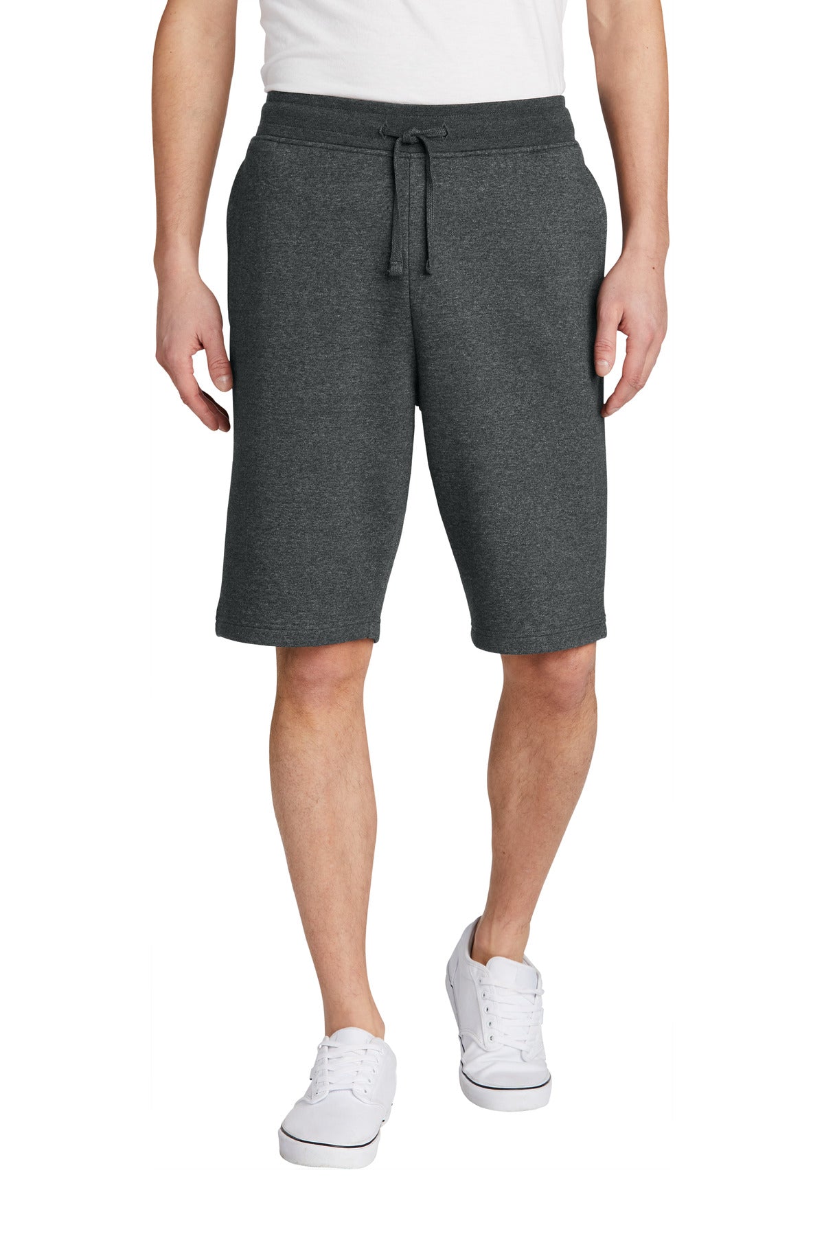 District VITFleece Short DT6108 Heathered Charcoal
