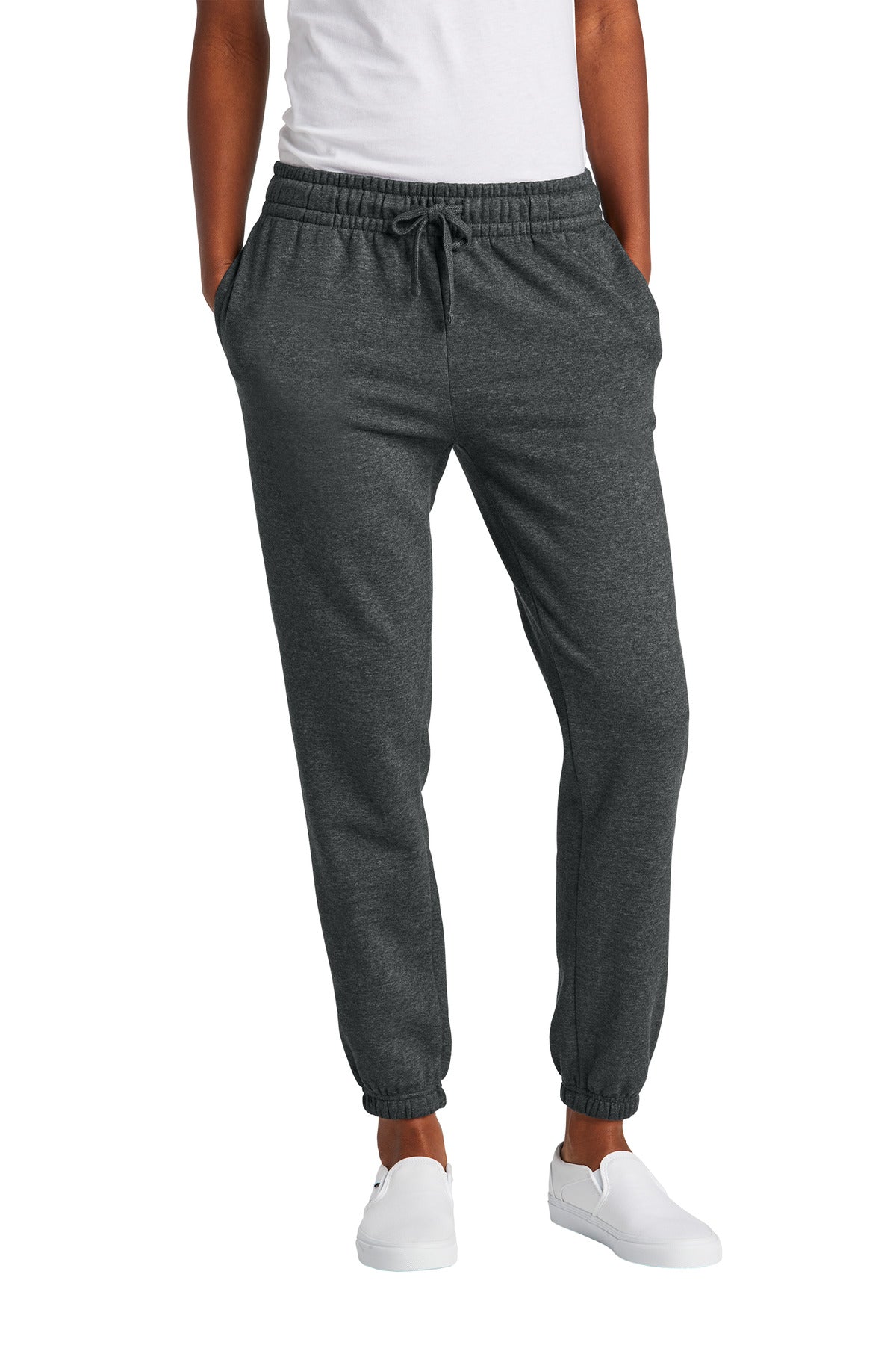 District Women's VIT Fleece Sweatpant DT6110 Heathered Charcoal