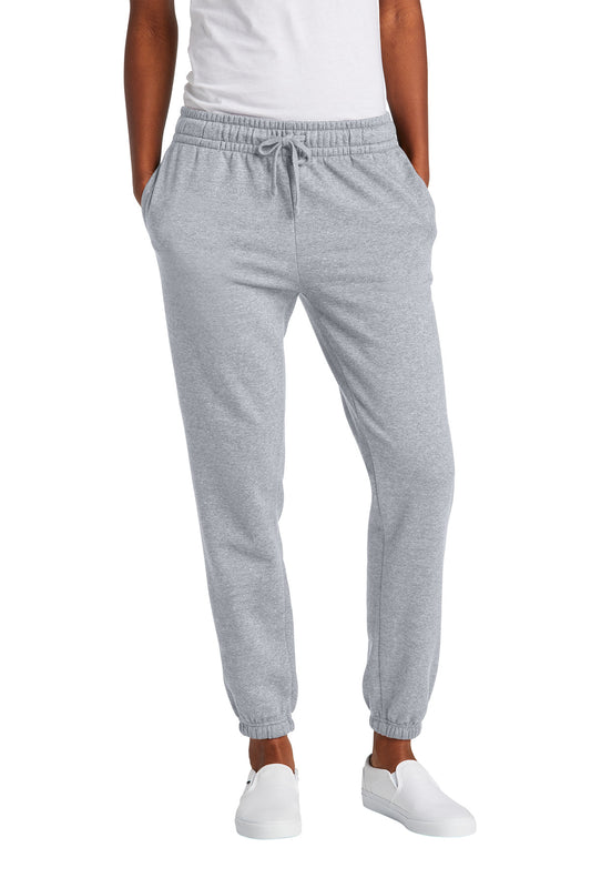 District Women's VIT Fleece Sweatpant DT6110 Light Heather Grey