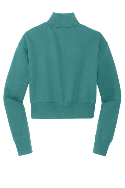 District Women's VIT Fleece 1/2-Zip DT6111 Eucalyptus Blue