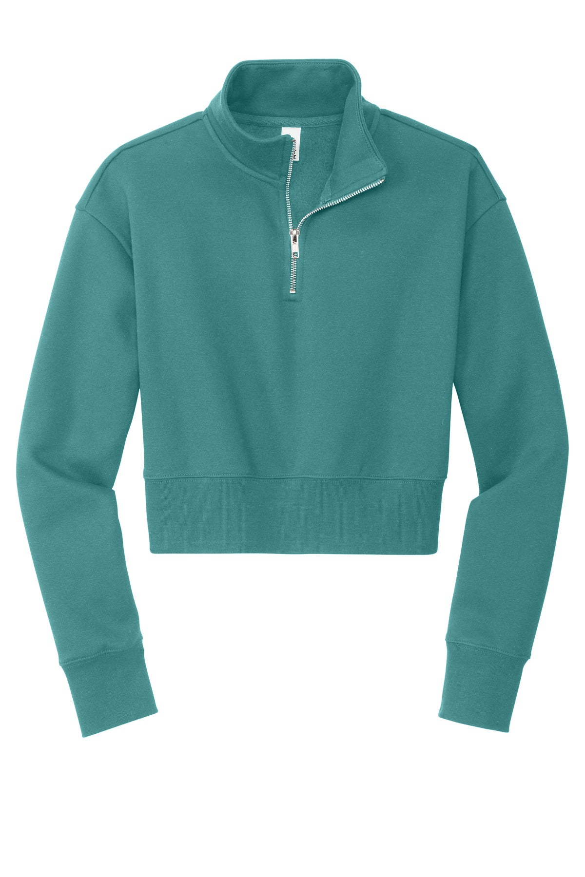 District Women's VIT Fleece 1/2-Zip DT6111 Eucalyptus Blue