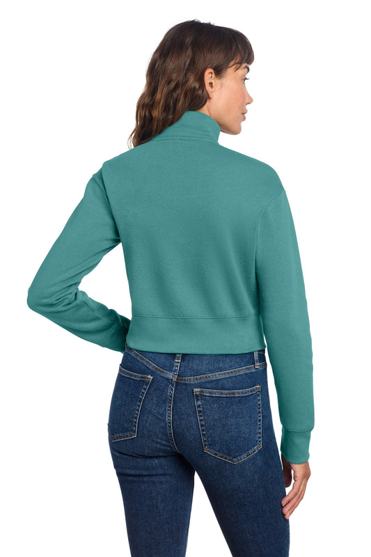 District Women's VIT Fleece 1/2-Zip DT6111 Eucalyptus Blue