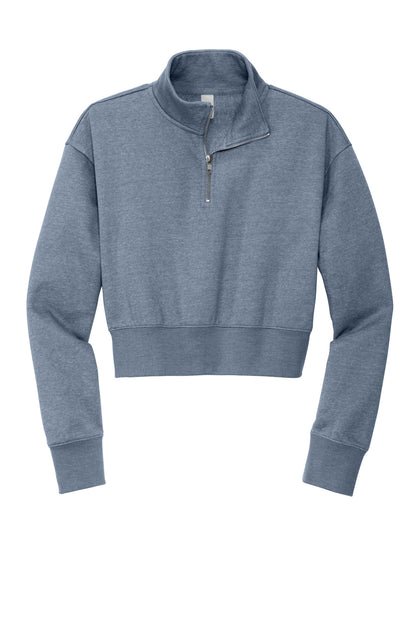 District Women's VIT Fleece 1/2-Zip DT6111 Flint Blue Heather