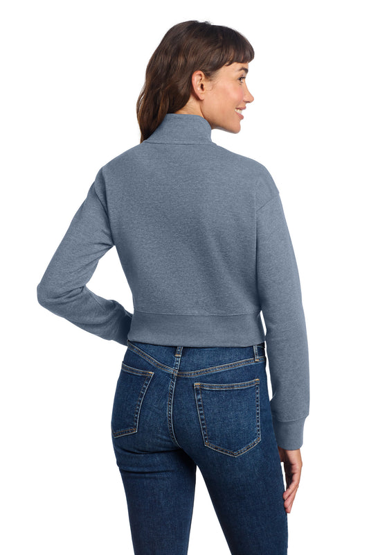 District Women's VIT Fleece 1/2-Zip DT6111 Flint Blue Heather