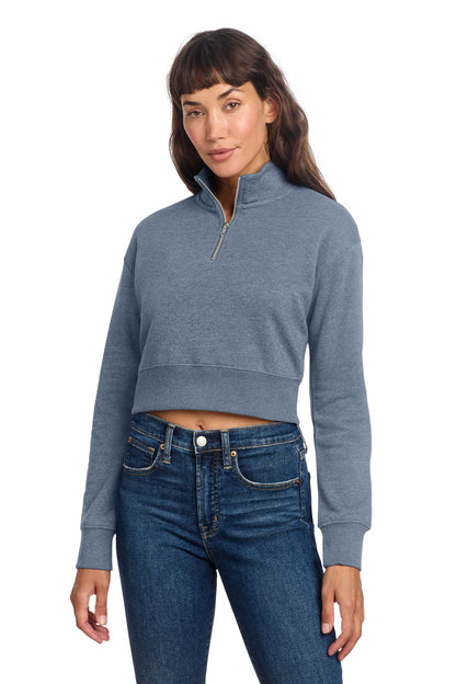 District Women's VIT Fleece 1/2-Zip DT6111 Flint Blue Heather
