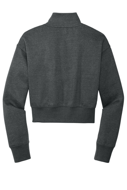District Women's VIT Fleece 1/2-Zip DT6111 Heathered Charcoal