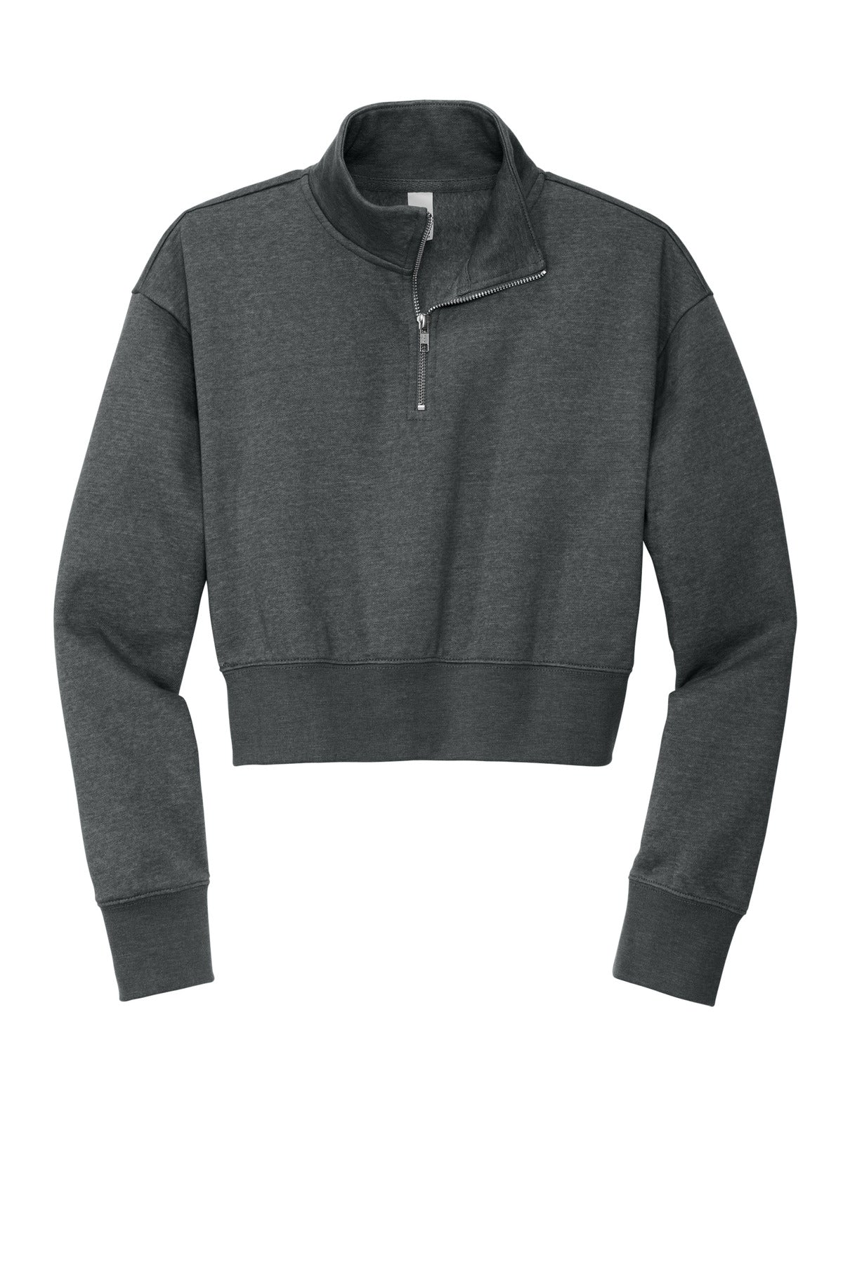 District Women's VIT Fleece 1/2-Zip DT6111 Heathered Charcoal