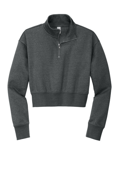 District Women's VIT Fleece 1/2-Zip DT6111 Heathered Charcoal
