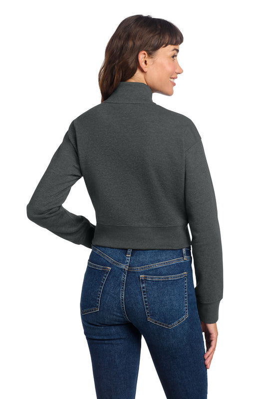 District Women's VIT Fleece 1/2-Zip DT6111 Heathered Charcoal