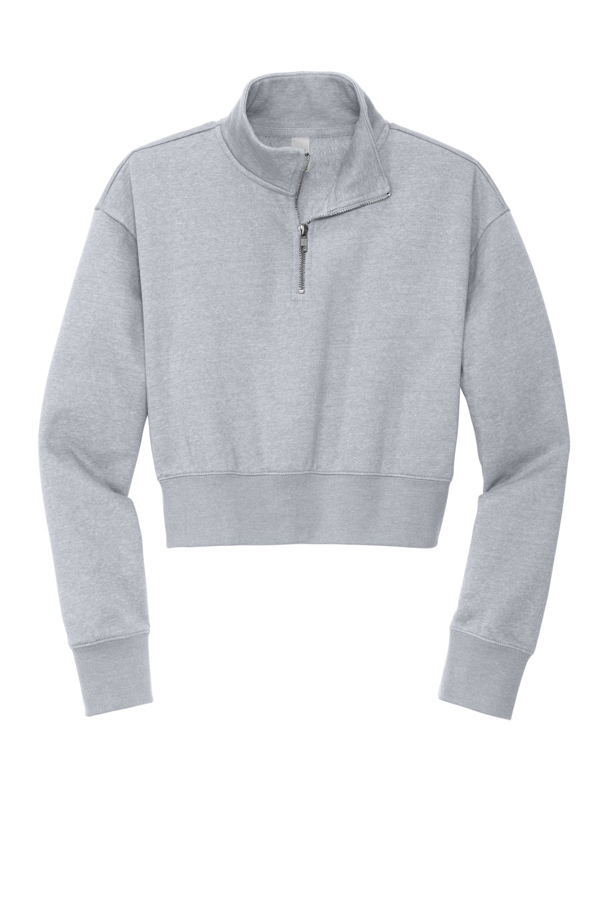 District Women's VIT Fleece 1/2-Zip DT6111 Light Heather Grey