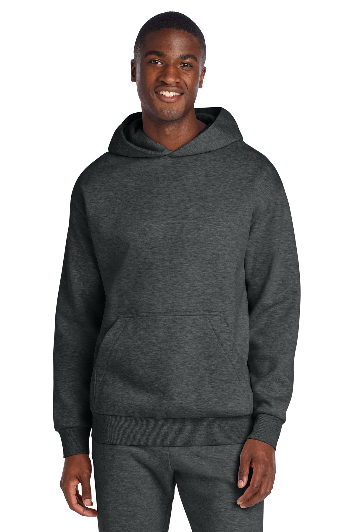 District VIT Heavyweight Fleece Hoodie DT6150 Heathered Charcoal